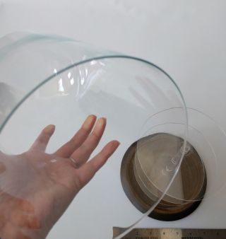 11 1/2 inch Glass Cloche Wooden Base Vintage Plexiglass Shelves Display Case 8