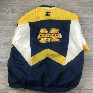Vintage University of Michigan 90s Men’s Starter Windbreaker jacket sz Large X36 5