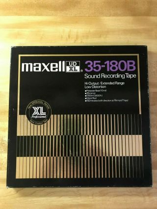 Maxell Ud Xl 35 - 180b 10.  5 " Reel To Reel 1/4 " Audio Tape (music On It) Box
