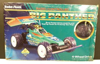 Rc Car Buggy Radio Shack Big Panther 4wd Off Road Racing Box Vintage