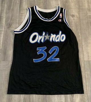 Vintage 90s Shaquille O’neal Orlando Magic 32 Champion Jersey Size 44