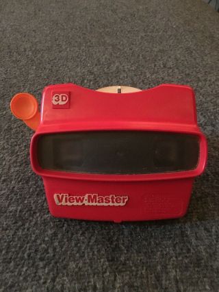 Vintage Red Viewmaster 3d View - Master Viewer Toy Usa Made Tyco Retro Vtg