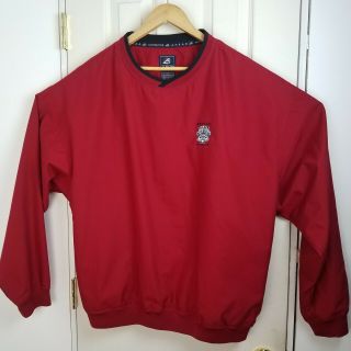 Vintage Whistling Straits Red Authentics Ahead Pullover Jacket Men Xl Sharp Euc