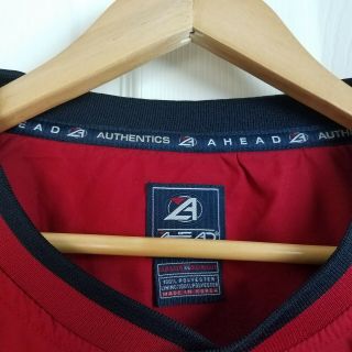 Vintage Whistling Straits Red Authentics Ahead Pullover Jacket Men XL Sharp EUC 7
