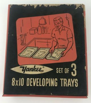 Yankee Developing Film Trays - 8 X 10 " Set Of 3 - Vintage