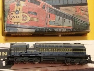 ATLAS Train Set.  Vintage Italy Baltimore and Ohio Set of 6 Blue Railway Car 2