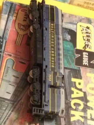 ATLAS Train Set.  Vintage Italy Baltimore and Ohio Set of 6 Blue Railway Car 5