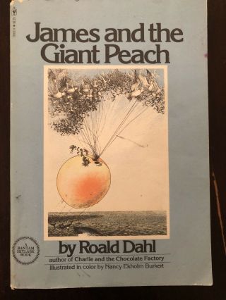 James And The Giant Peach,  Roald Dahl,  Bantam 1978 Vintage Book Pb (17 Pr)