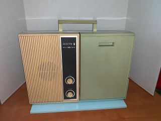 Vintage Zenith Z522 Solid State Portable Record Player Mid Century 1965