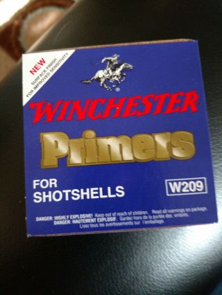 Winchester Shotshell Primers 100 Primers No.  W209 500 Primers (5 Boxes)