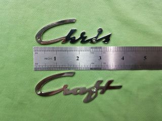 Chris Craft Vintage Chrome Plated Logo Badge Project/restoration Small Version