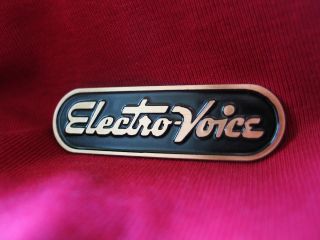 Electro Voice Brass Logo Badges Pair