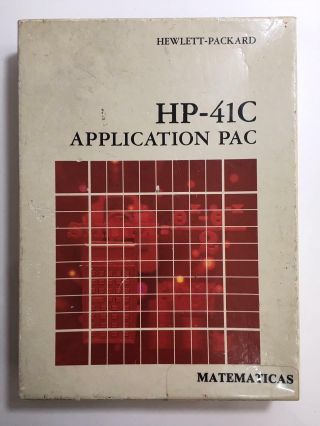 Math Module For Hp 41c/cv/cx Calculators Math 1 Application Pac