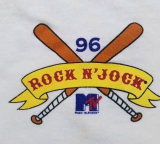 Retro Vintage 1996 Mtv Rock N Jock Softball Challenge Shirt Hipster Punk Music
