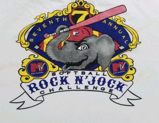 Retro Vintage 1996 MTV Rock N Jock Softball Challenge Shirt Hipster Punk Music 4