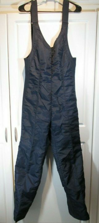 Vintage Women’s Obermeyer Blue Ski Bib Pants Overall Size M/12 British Hong Kong