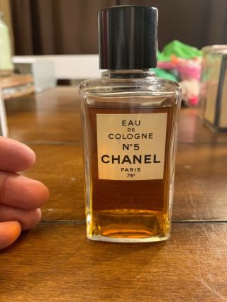 Vintage Chanel No 5 2 Fl.  Oz - Eau De Cologne - Bottle 6 - 95 Full