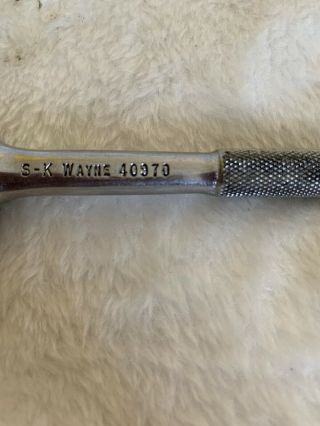 Vintage S - K Wayne Tools 40970 - 1/4 " Drive Fine Tooth Reversible Ratchet Usa Sk