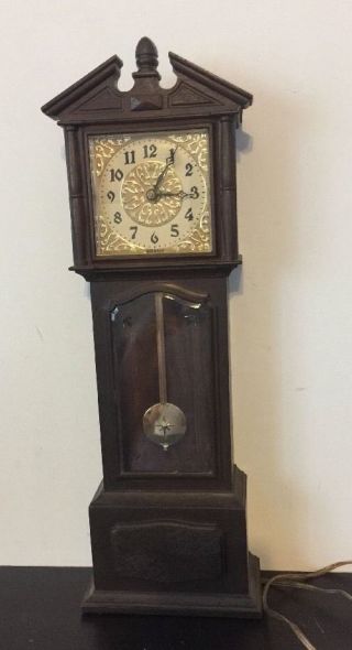 Vintage Mantel Clock Lux Clock Co Mid Century Modern Starburst On Swing Arm