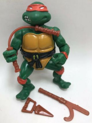 1988 Michaelangelo Hardhead Teenage Ninja Turtles Tmnt Vintage Figure