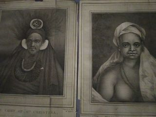 Engravings 18th Century Pacific Islanders Portraits Chief & Woman