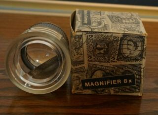 VINTAGE STAMP COIN LUPE LOUPE MAGINIFIER 8 X MADE IN GERMANY 3