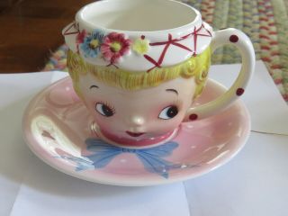 Vintage George Lefton Miss Dainty Cup And Saucer