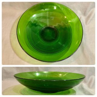 Vintage Cambridge Emerald Green Glass Centerpiece Bowl C In Triangle 1902 - 1954