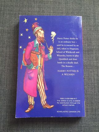 Harry Potter & The Philosopher’s Stone,  Scholastic Edition,  1st Printing 2