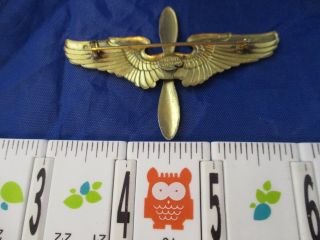 Vintage Sterling Silver and Gold Filled Truart Wing and Propeller Pilot Pin 4