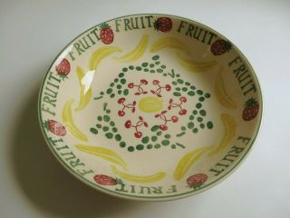 Vtg Early Emma Bridgewater Large Fruit Bowl Hand Decorated Spongeware C1994
