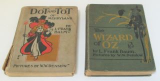 2 Early Edition L.  Frank Baum Books,  Wizard Of Oz,  Dot And Tot