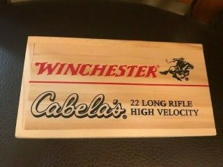 Cabelas Winchester Limited Edition 22 Long Rifle Ammunition Wooden Box