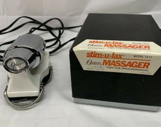 Vintage Oster Stim - U - Lax Model 14 - 11 Massager For The Professional Handheld Box