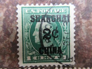 Vintage 1,  2,  & 3 Cents U S Postage Stamps; Cancelled Shanghai China 2
