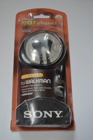 Vintage Sony Walkman Stereo Earphones Headphones Mega Bass MDR - E821LP 5