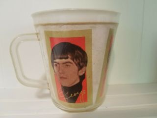 Vintage The Beatles Plastic Cup Mug Coffee Nems Ent Ltd Ringo George Paul John