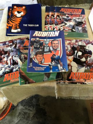 11 Vintage Auburn University Game Programs And Student Handbooks Magazines