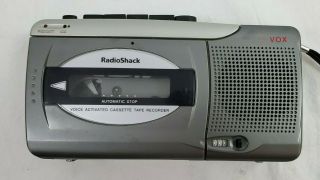 Vintage Radio Shack Vox Voice Activated Cassette Tape Recorder Ctr - 123