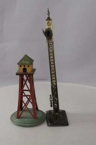 Bing Vintage O & Standard Gauge Tinplate Accessories: Semaphore & Switch Tower [