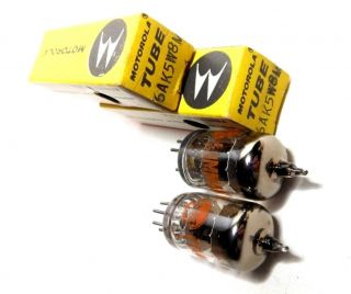 Matched Pair Rca Command Series Nos Black Plate 6ak5w 5654 Ef95 Tubes Little Dot