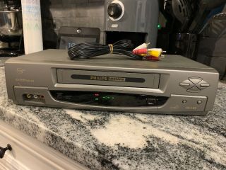 Philips Magnavox Vcr Video Cassette Recorder Vra633at21 4 Head Vcr,  Stereo Front