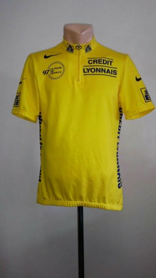 Cycling Shirt Jersey Bike Nike Tour De France 97 1997 Italy Yellow Vintage Mens