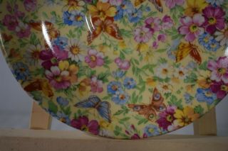 SET OF 6 Vintage England Wade Heath BUTTERFLY Chintz Saucers 4