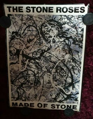 Vintage 1980s The Stone Roses Made Of Stone Poster
