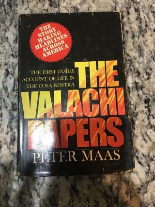 Mafia The Valachi Papers By Peter Mass 1st Edition 1968 Hardcover Dust Jacket