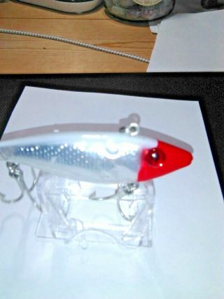 OLD LURE VINTAGE LARGE SHAD MIRROLURE CLASSIC RED/WHITE 53MR11 GREAT SHAPE. 4