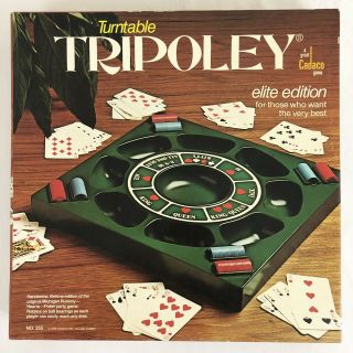 Vintage Tripoley Elite Edition Rummy Poker Family Card Game Cadaco 1976 Complete