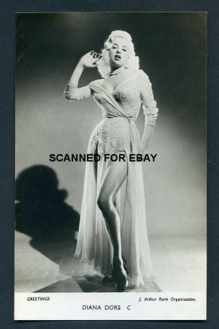 Diana Dors Pin Up Vintage Greetings Series 1950s Photo Postcard Card C
