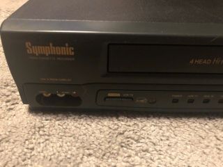 SYMPHONIC VR - 701 VCR VHS HIFI Stereo Video Cassette Recorder - - 4 Head 2